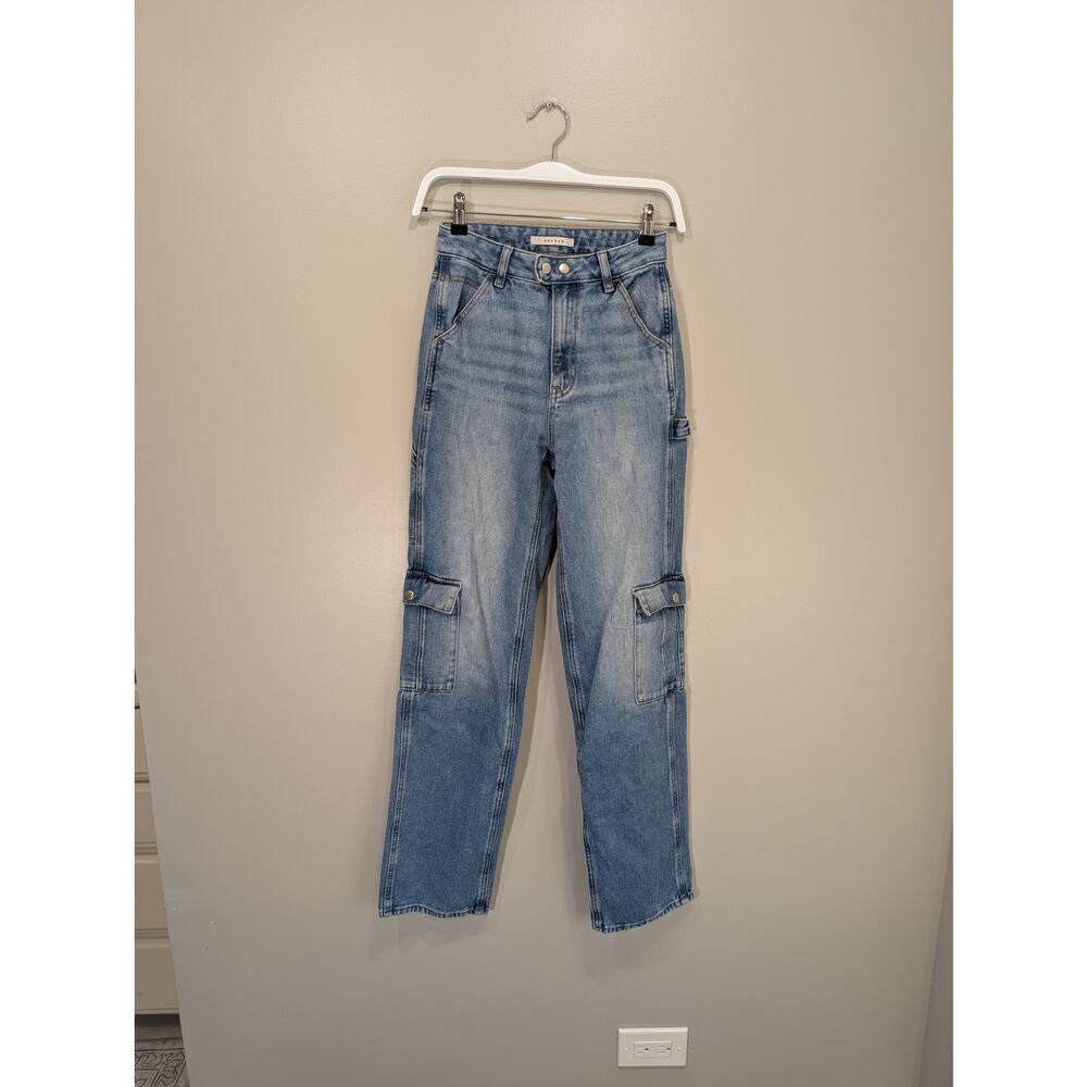 PacSun 90's Boyfriend Carpenter Jeans Cargo Pockets Retro Style - Size 24